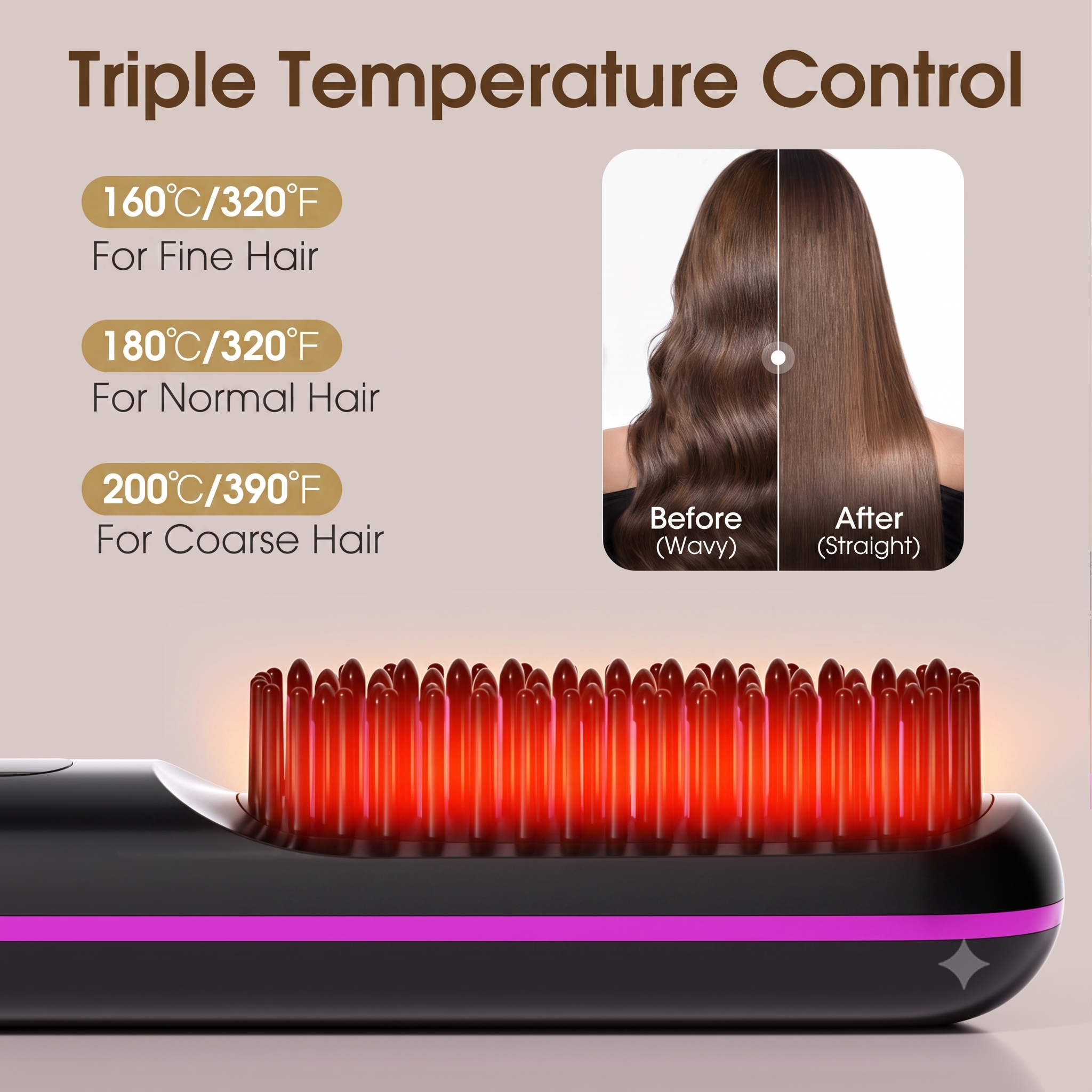 Arvox Cordless Hair Straightening Brush