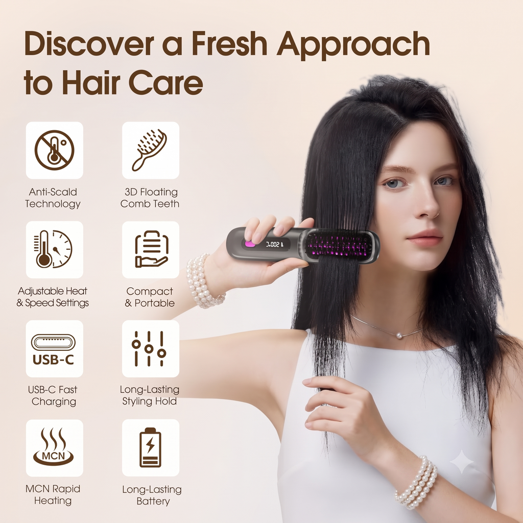 Arvox Cordless Hair Straightening Brush