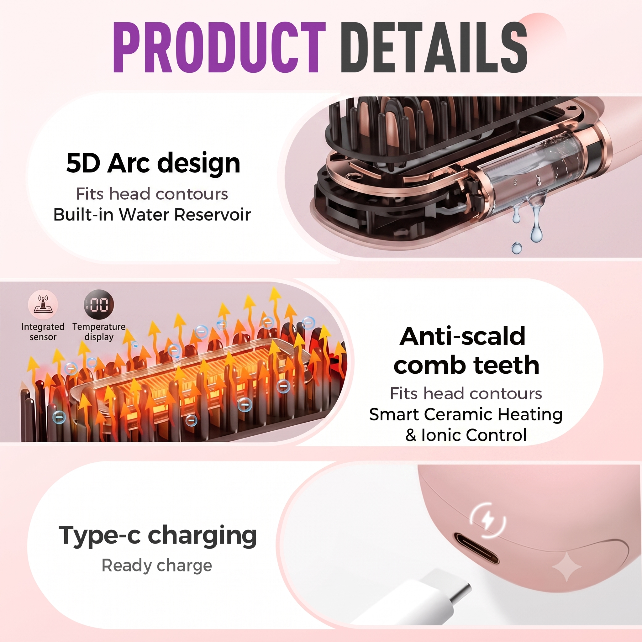 Arvox Cordless Hair Straightening Brush