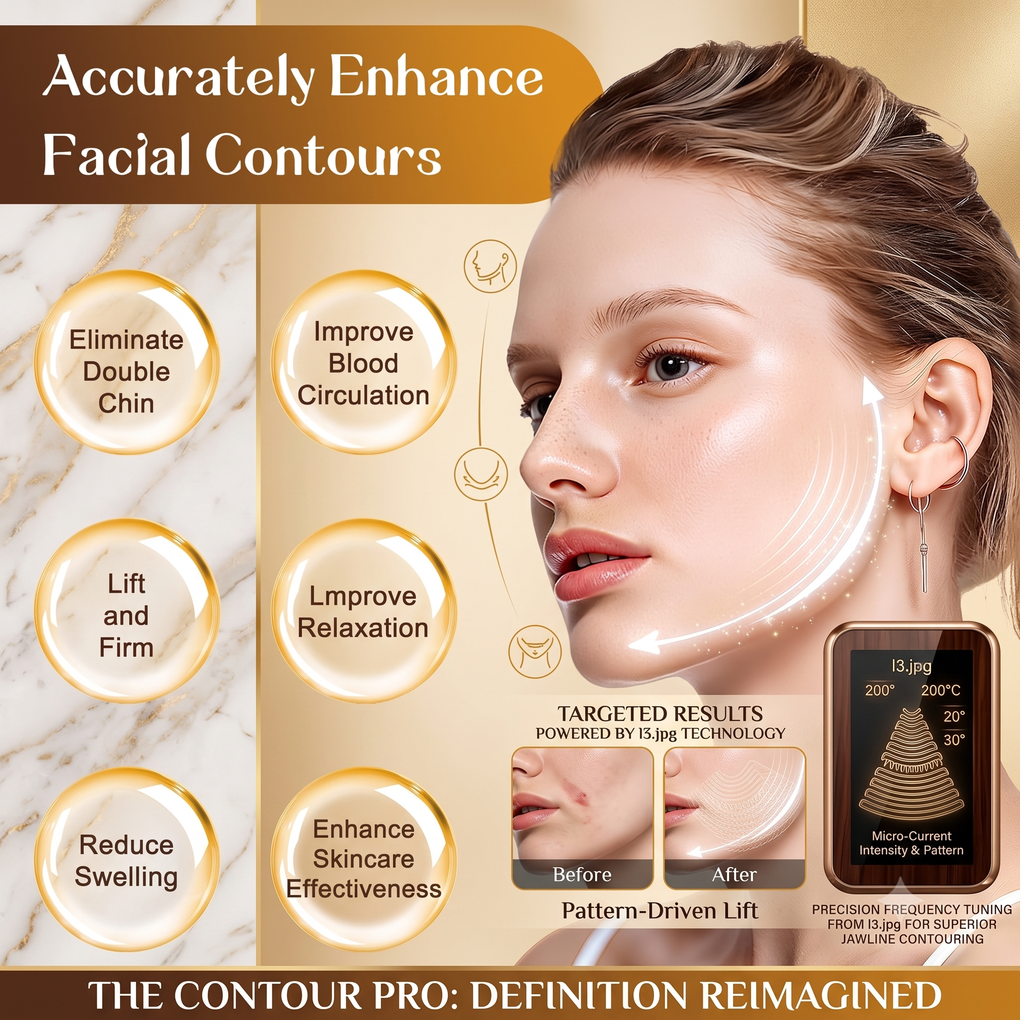 Lymphatic Contour Face Brush for Sculpting & Drainage